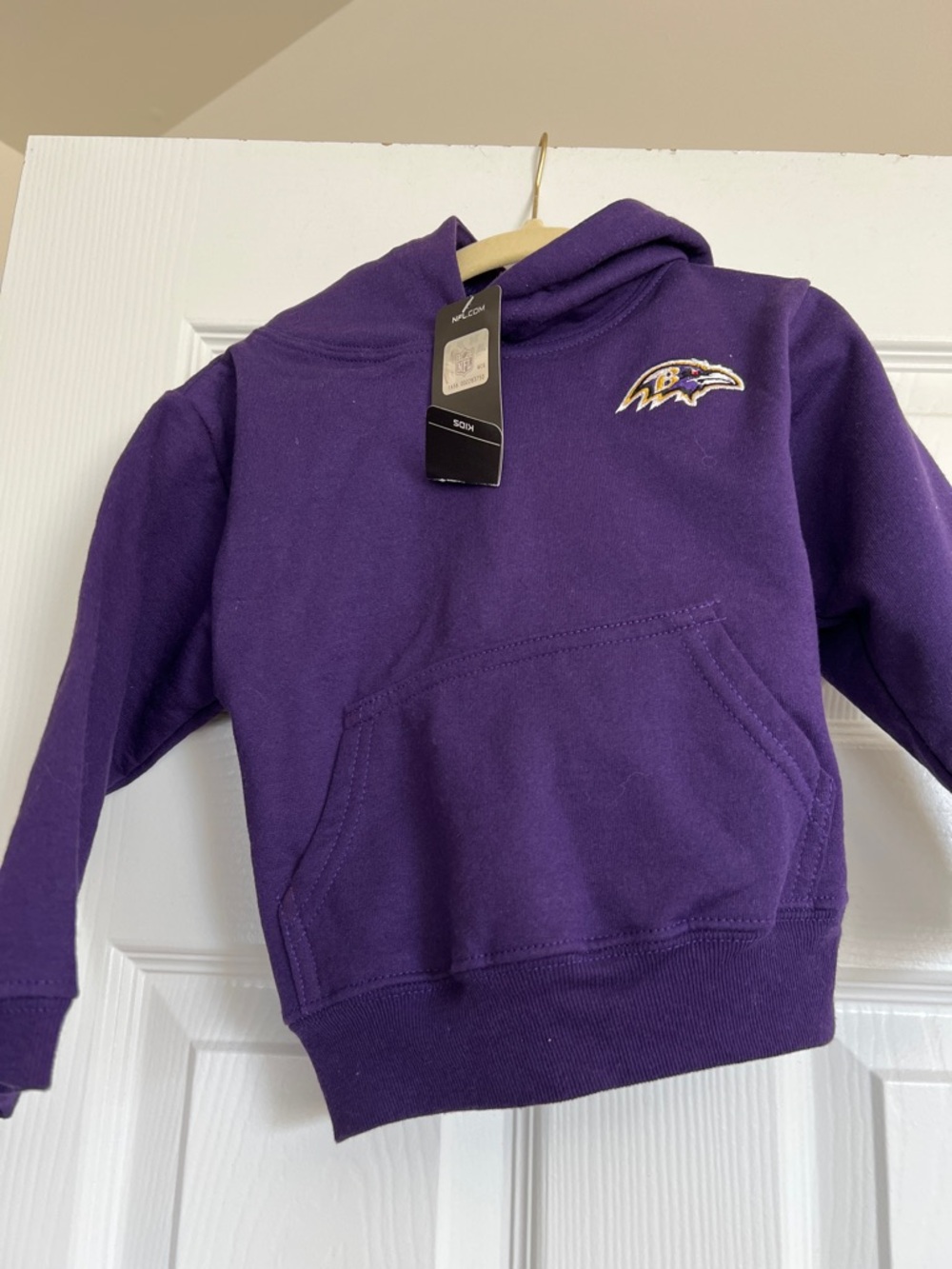 NFL Purple Kids Pullover Hoodie with Team Patch